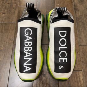 Dolce & Gabbana Men’s Sorrentino White/Neon Green Sneakers size 41 (US 8)